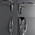 Zaha Hadid's Noken Vitae Chrome Shower 3D model small image 2