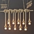 Industrial Loft Pendant with 10 Edison Lamps 3D model small image 1