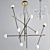 Elegant Graphite Bullarum St-9 Chandelier 3D model small image 1