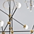 Elegant Graphite Bullarum St-9 Chandelier 3D model small image 2