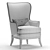 Elegant Red Veronica Chair 3D model small image 2