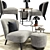 Modern Minotti Aston Armchair 3D model small image 1