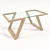 Sleek Birch Coffee Table 3D model small image 1