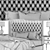Elegant Tufted Chesterfield Bed 3D model small image 3