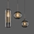 Stylish Glass Pendant Lights 3D model small image 1