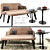 Elegant Jane Fabric Sofa Set 3D model small image 1