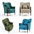 Elegant Classic Armchair 3D model small image 1