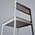 Sleek Wooden Bar Chairs 3D model small image 2