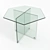 Sleek Glass Coffee Table 3D model small image 1