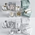 Luxury White Bath Set - The White Company 3D model small image 3