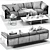 Modern Modloft Essex Sofa - Sleek and Stylish 3D model small image 3