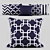 Nautical Navy Pillow Set 3D model small image 1