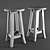 Elegant Wood Stool 48cm 3D model small image 2