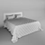 Modern White Malm Bed 3D model small image 3
