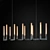 Sleek Cannele Linear Chandelier 3D model small image 3