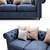 Elegant Chester Textile Sofa 3D model small image 2