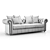 Classic Chester Sofa: Textile & Solid Wood 3D model small image 3