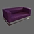 Sleek Office Sofa 3D model small image 1