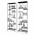 Fashionable Helena Bookcase Set 3D model small image 3