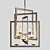Sophisticated Bronze Gold Chandelier 3D model small image 1