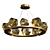 Gem Ring Chandelier: Radiant Elegance. 3D model small image 1