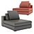 Gustav Leather Accent Chair 3D model small image 1