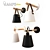Modern Sconce Lamps: Black and White Options 3D model small image 1