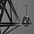 Elegant Geometric Diamond Pendant 3D model small image 2