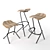 Prostoria Strain: Sleek & Stylish Barstool 3D model small image 1