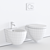 Alice Ceramica Short Wall-hung Toilet & Bidet Set 3D model small image 3