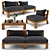 Modern Lounge Armchairs with Sofa Set 3D model small image 1