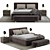 Modern Continental Bed 3D model small image 1