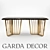 Garda Decor Dining Table: Elegant Brown Marble 3D model small image 1