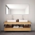 Modern Bathroom Furniture Set 3D model small image 1