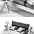 Modern Chelsea Bed & Circus Table Set 3D model small image 3