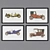 Vintage Motoring Prints 3D model small image 1