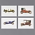 Vintage Motoring Prints 3D model small image 2