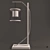 Sleek Metal Floor Lamp 3D model small image 2