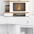 Modern White Plastered Fireplace 3D model small image 1