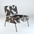 Modernist Knox Accent Chair 3D model small image 1