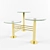 Glamorous Gold Glass Side Table 3D model small image 1