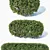 Customizable Cotoneaster Hedge - Height 115cm 3D model small image 3