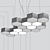 Hexagonal Suspension Lamp with Energy-Saving LED - Honeycomb 3D model small image 1