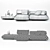 Agio Paola Lenti Sofa: F. Rota Design 3D model small image 3