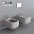 Esedra Revolution Wall-Hung Toilet & Bidet 3D model small image 1