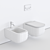 Esedra Revolution Wall-Hung Toilet & Bidet 3D model small image 3