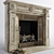 Elegant Bronze Marble Fireplace 3D model small image 2