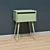 Janik 1-Drawer Bedside Table 3D model small image 2