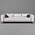 Oulu Straight Sofa: 282cm Width, 107cm Depth 3D model small image 2