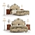 Elegant Murano Home Decor Set 3D model small image 1